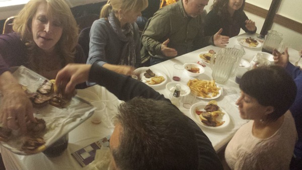 Friends and Supporters Enjoying the Beefsteak Fundraiser